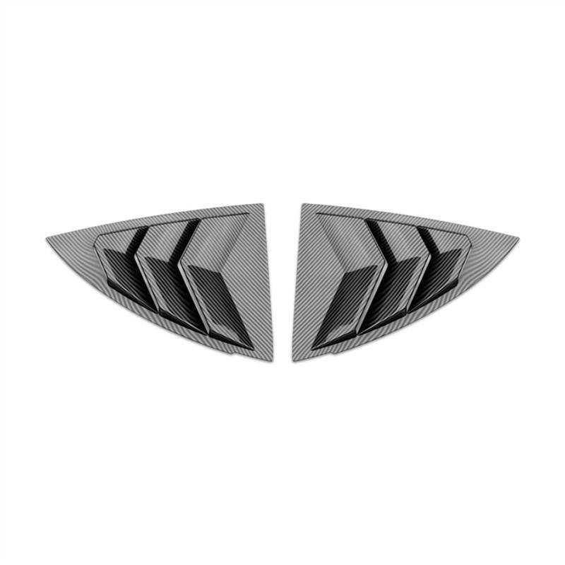 Autospoiler Für Tesla für Modell Y 2019-2022 Seitenfenster-Spoiler-Splitter-Abdeckungsverkleidung Jalousie Heckdreieck-Fensterschatten Heckspoiler(Carbon Texture) von Generisch