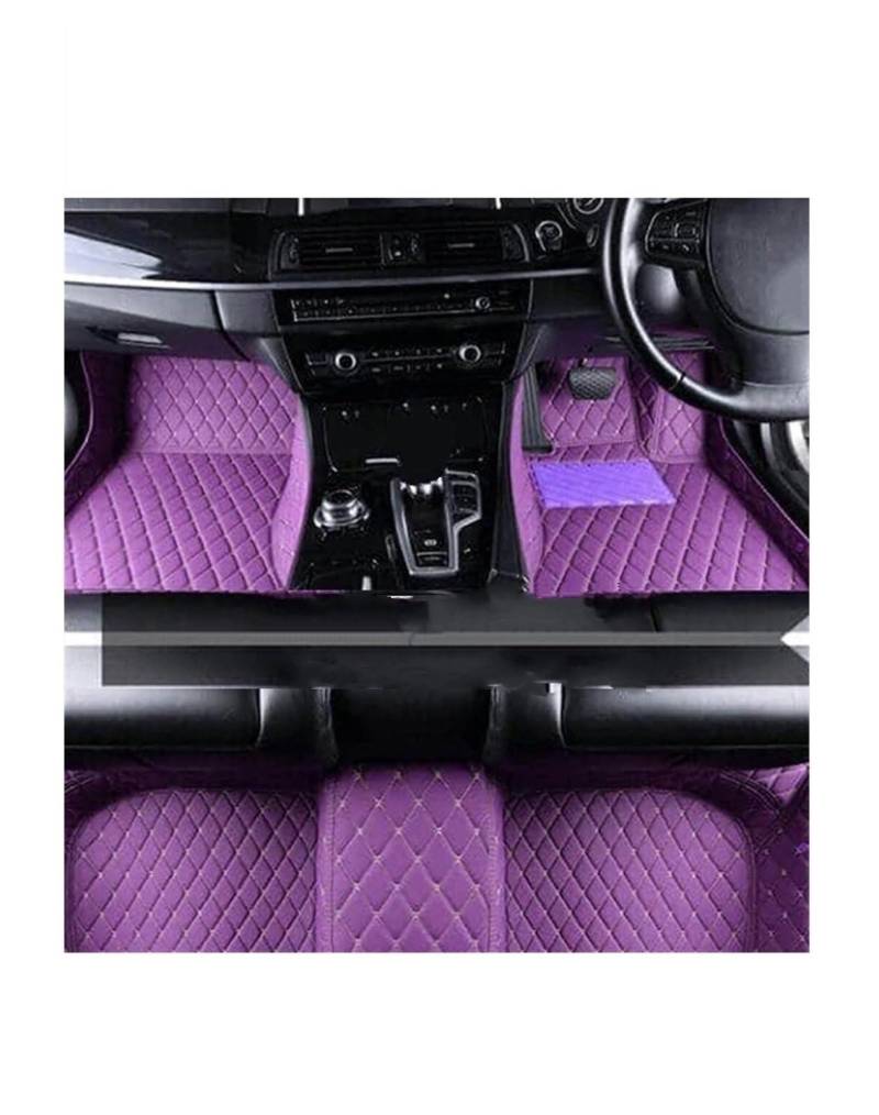 Autoteppichmatten Auto Fußmatten für Hyundai für Sonata DN8 MK8 2020 2021 2022 Innen Matte Leder Teppich Set Teppich Auto zubehör Automatten-Set(LHD 1 Set 8) von Generisch
