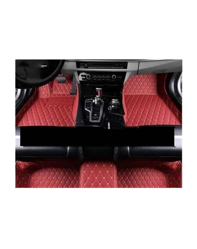 Autoteppichmatten Auto-Fußmatten für Renault für Grand für Scenic IV 2016–2022, 7-Sitzer-Leder-Automatten Automatten-Set(LHD 1 Set 8) von Generisch
