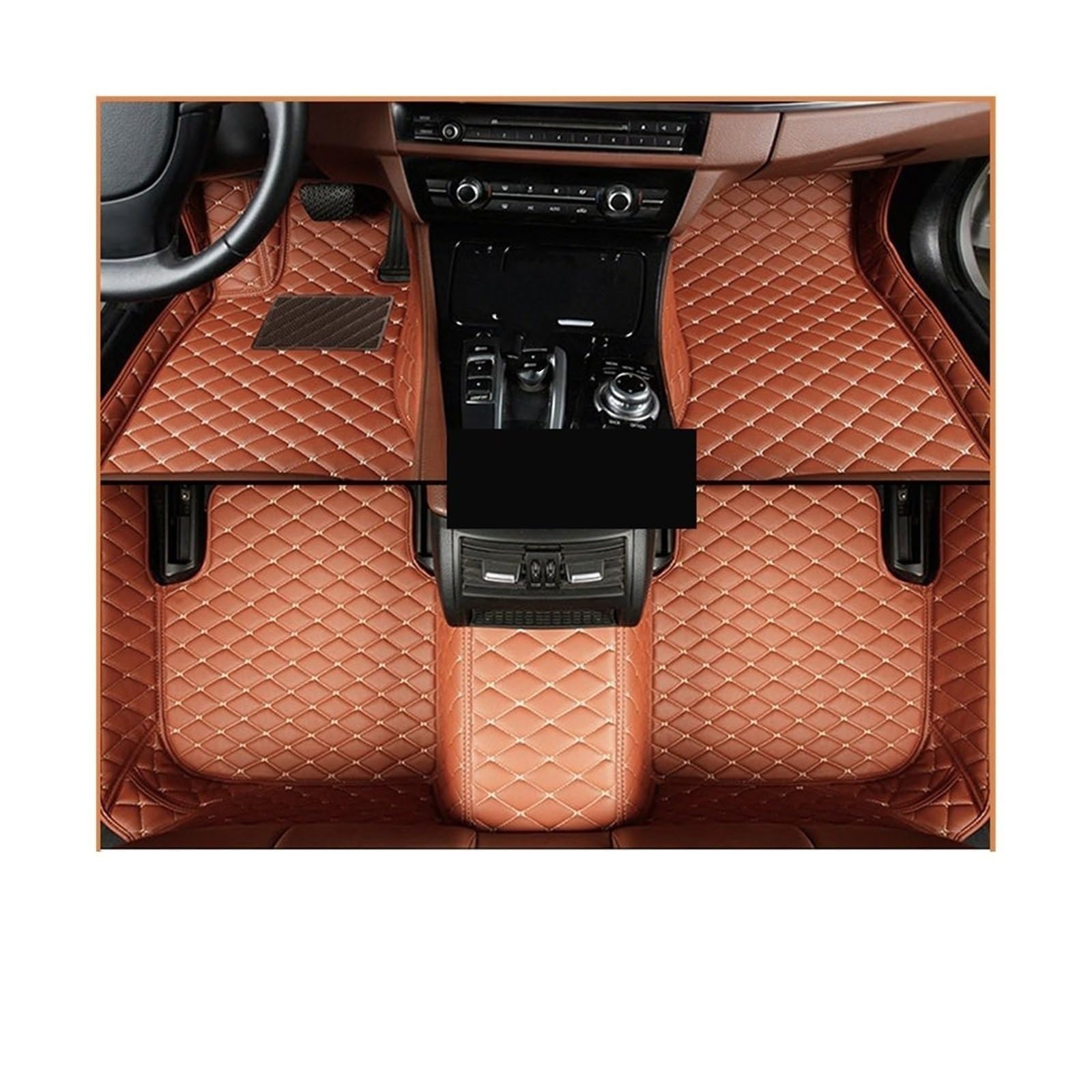 Autoteppichmatten Auto Matten für Q5 80A MK2 2018 2019 2020 2021 2022 Leder Teppich Teppich Auto Boden Matte Set Auto innen Zubehör Automatten-Set(LHD 10) von Generisch
