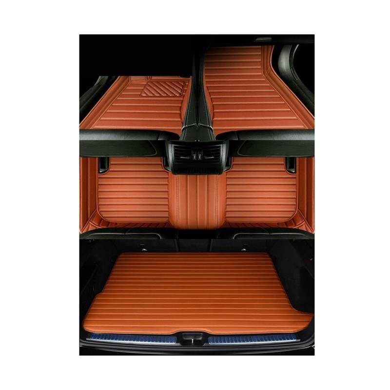 Autoteppichmatten Für Custom Stripe Auto-Fußmatten für MG HS 2018-2022 Jahr Innenzubehör Teppich Automatten-Set(8) von Generisch