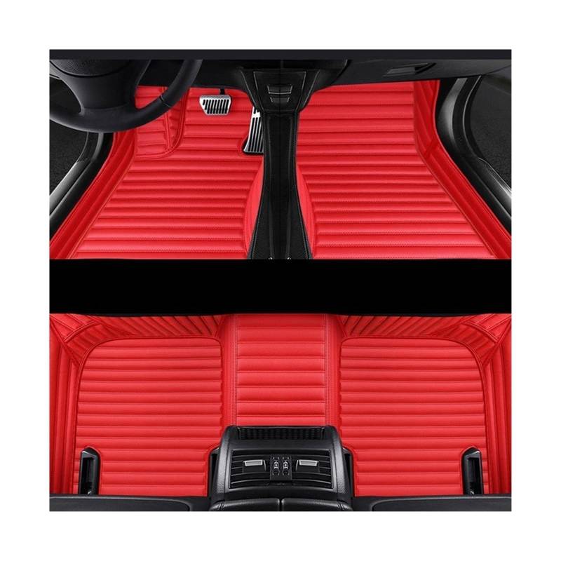 Autoteppichmatten Gestreifte Pu-Leder-Auto-Bodenmatte für BMW F07 Gran Turismo 5 Series 2010–2013. Innen-Autozubehör-Teppich Automatten-Set(3) von Generisch