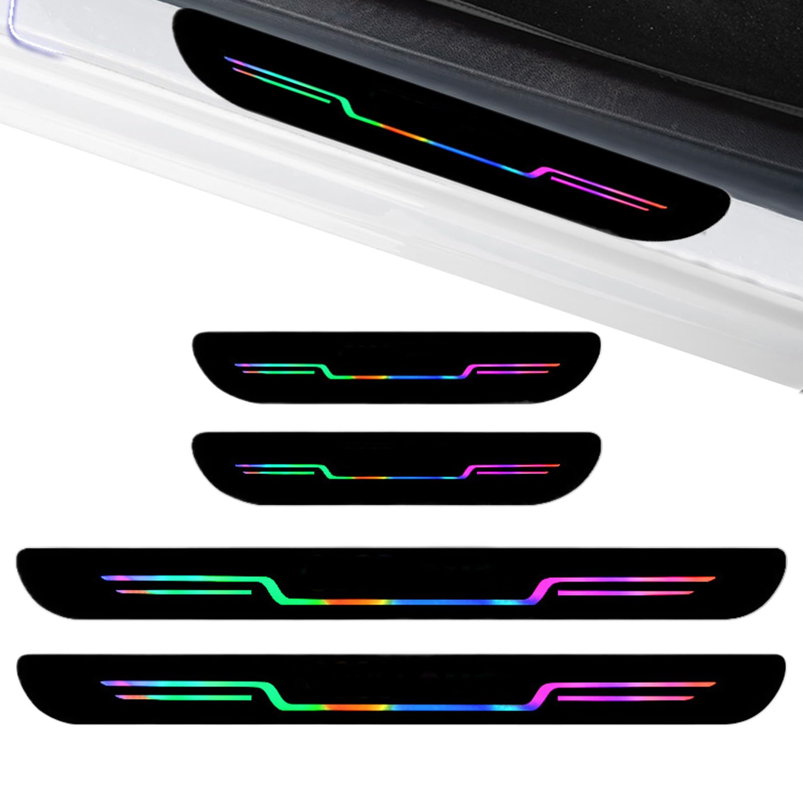 Autotür-Sill Protector-Anti-Kratzer-Eingangsabdeckung, wasserdichte Vinyl-Auto-Schwellenwache | Schutz und Stil Innenbereich, Klebstoff Kick Proof Shield Film für -Limousine oder LKW Autotür-Sill Protector-Anti-Kratzer-Eingangsabdeckung, wasserdichte Vinyl-Auto-Schwellenwache | Schutz und Stil Innenbereich, Klebstoff Kick Proof Shield Film für -Limousine oder LKW von Generisch
