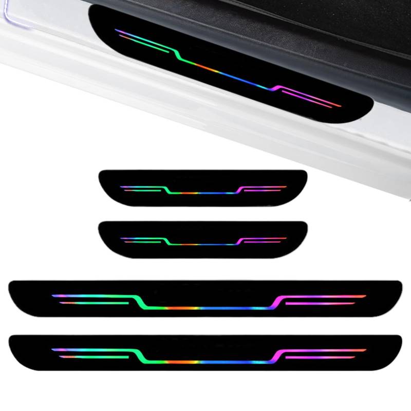 Autotür-Sill Protector-Anti-Kratzer-Eingangsabdeckung, wasserdichte Vinyl-Auto-Schwellenwache | Schutz und Stil Innenbereich, Klebstoff Kick Proof Shield Film für -Limousine oder LKW von Generisch