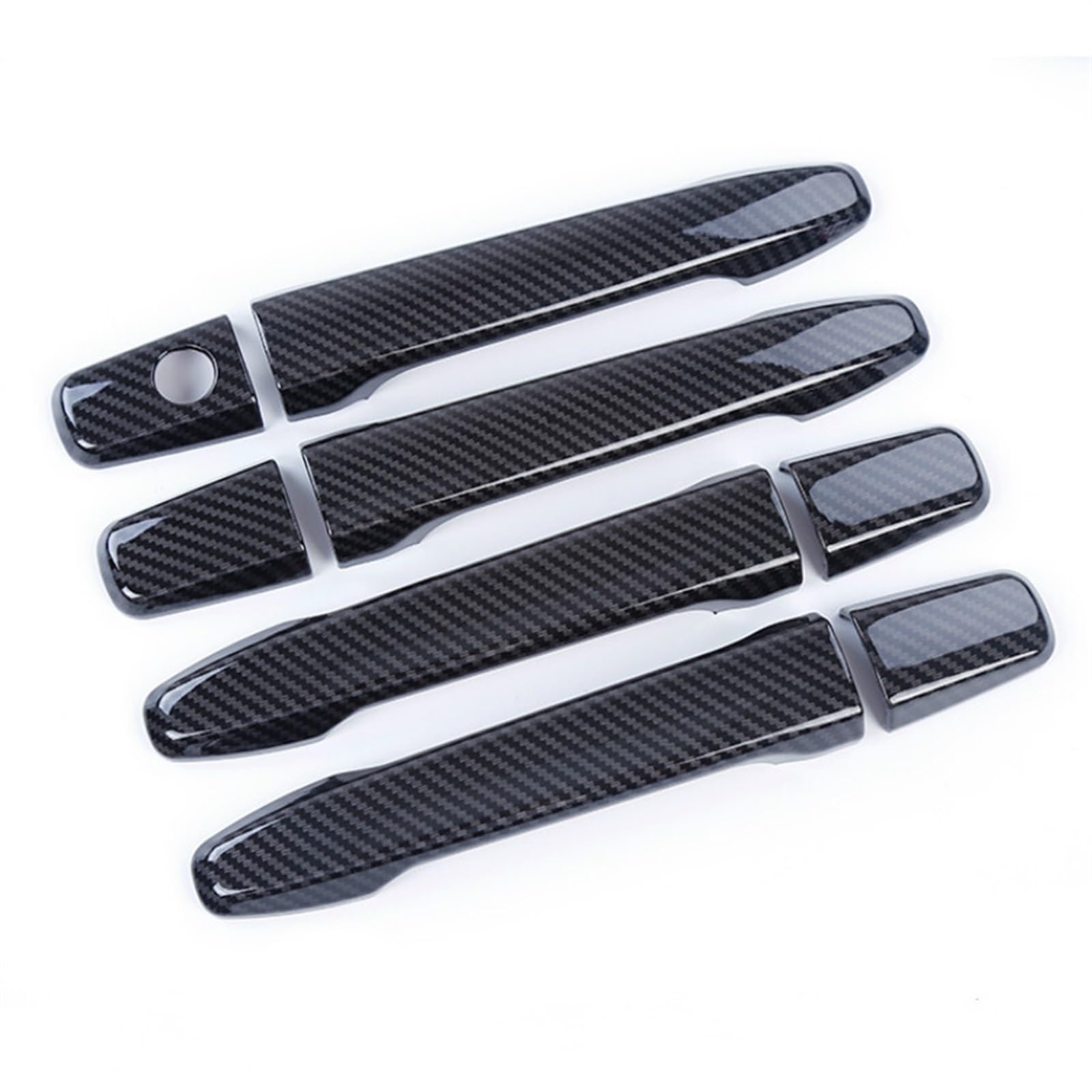 Autotürgriffverkleidung Für Mitsubishi für Outlander für Lancer ASX 2008-2020 ABS Chrom für Carbon für Carbon für Faser Türgriffabdeckung Aufkleber Styling Zubehör Overlays(Carbon Fiber) von Generisch