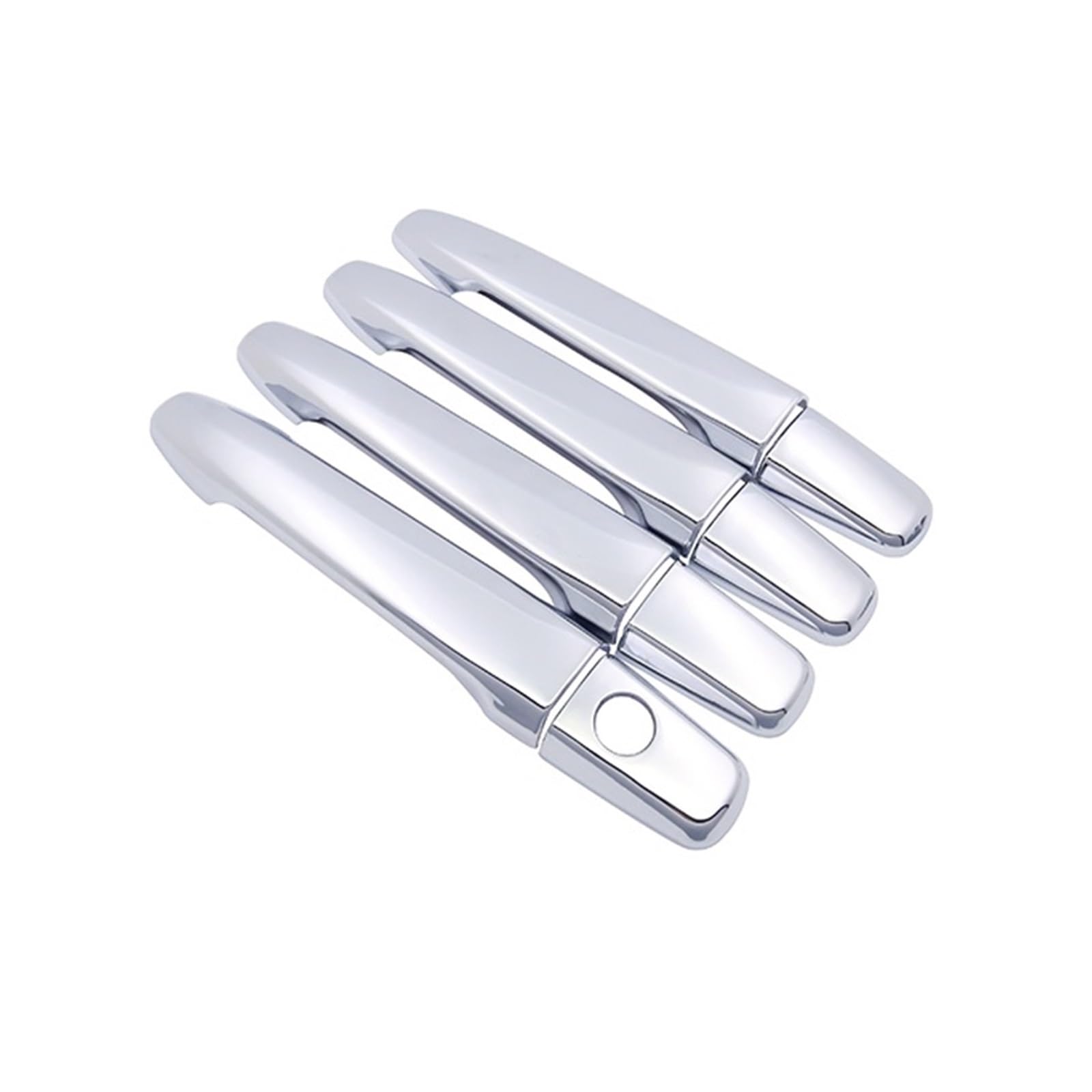 Autotürgriffverkleidung Für Peugeot 4007 2007-2012 Chrom Auto Türgriff Abdeckung Refit Aufkleber Dekoration(Handle No Button) von Generisch