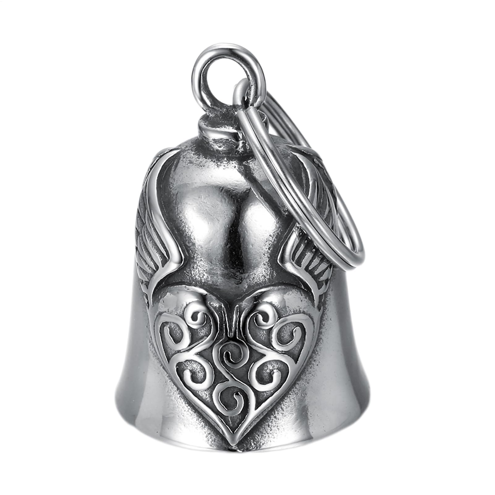 Biker Bell – Motorradklingel, Engel-Motorrad-Bikerklingel, Schutzklingel Für Motorräder, Motorrad-Schutzklingel, Herzflügel-Glöckchen Mit, Motorradklingel-Anhänger-Schlüsselanhänger Für Biker Bell – Motorradklingel, Engel-Motorrad-Bikerklingel, Schutzklingel Für Motorräder, Motorrad-Schutzklingel, Herzflügel-Glöckchen Mit, Motorradklingel-Anhänger-Schlüsselanhänger Für von Generisch
