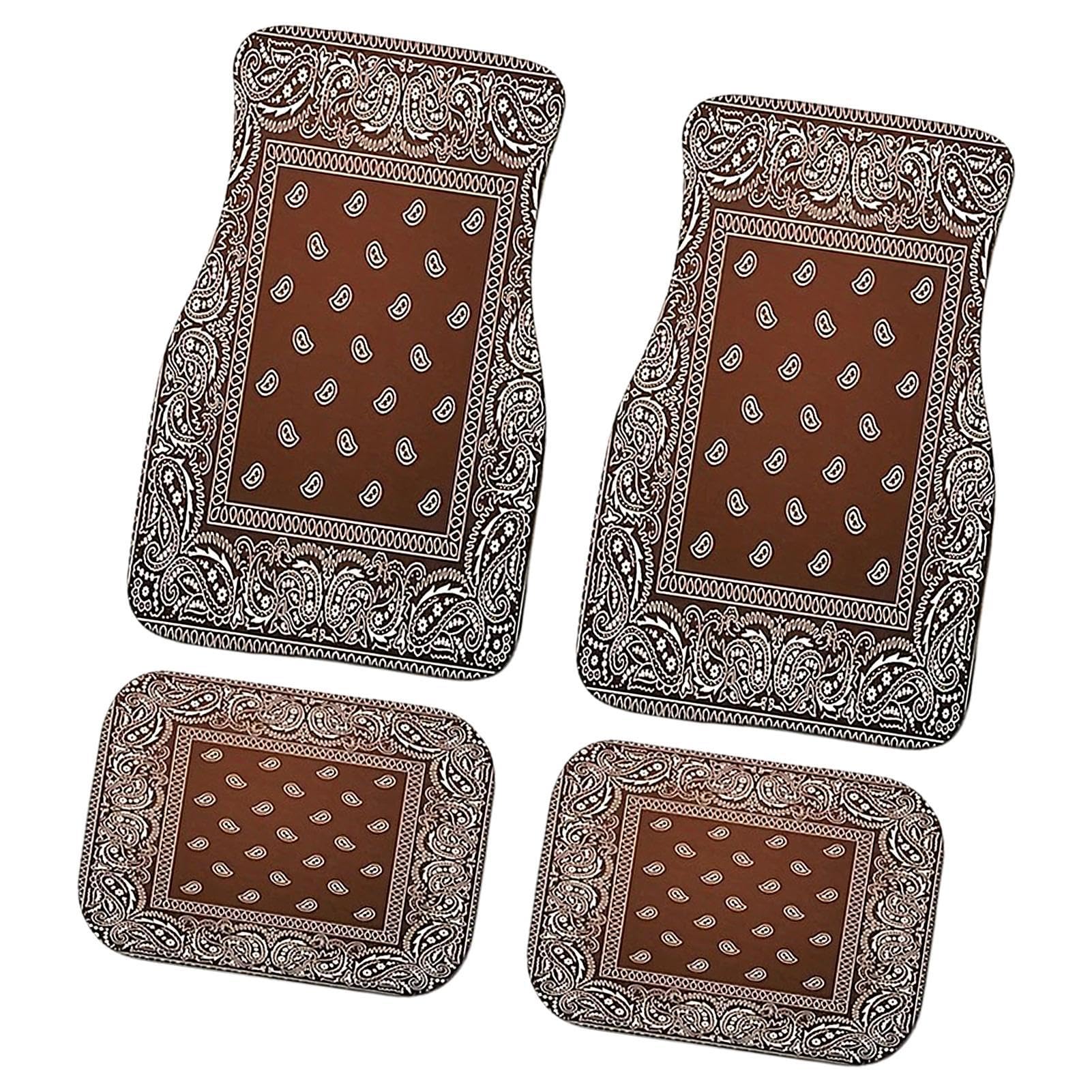 Bohemian Auto Matten, 4 Stück Retro-Design-Automatten, Retro Boho Auto Fußmatten Set, Auto Bodenteppiche 4er Set, Heavy Duty Teppiche Böhmische Automatten Boho Auto Zubehör Bohemian Auto Matten, 4 Stück Retro-Design-Automatten, Retro Boho Auto Fußmatten Set, Auto Bodenteppiche 4er Set, Heavy Duty Teppiche Böhmische Automatten Boho Auto Zubehör von Generisch