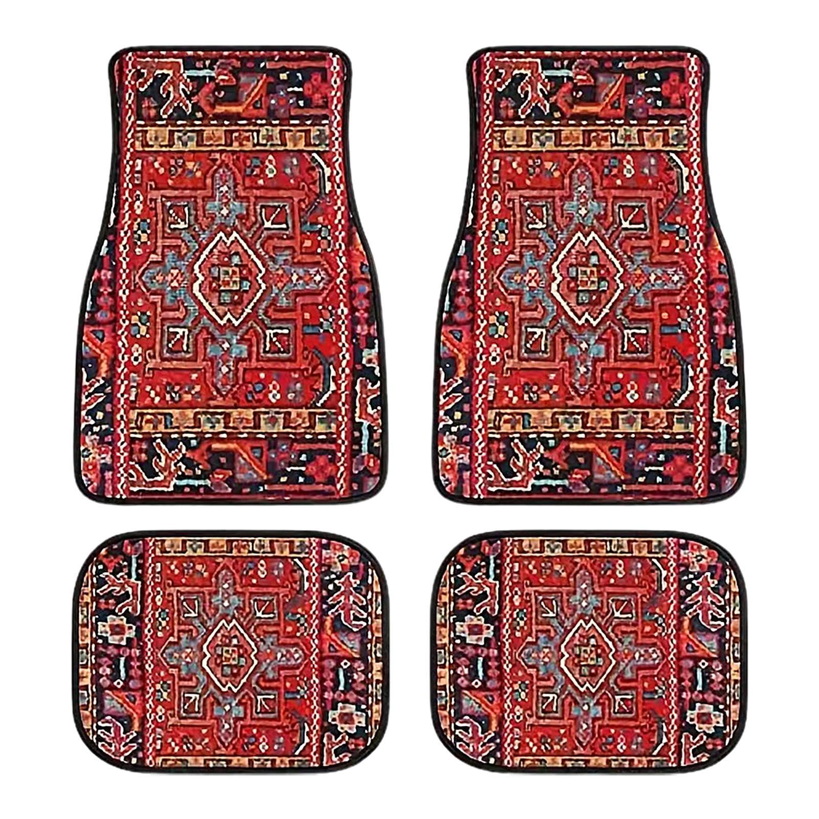 Boho-Auto-Fußmatten – 4 Robuste Autoteppiche Im Bohemian-Stil | Retro Boho Auto Fußmatten Set, Auto Bodenteppiche 4er Set, Rutschfeste Schwere Teppiche, Boho Autozubehör, Retro Automatten Für Suv Truc Boho-Auto-Fußmatten – 4 Robuste Autoteppiche Im Bohemian-Stil | Retro Boho Auto Fußmatten Set, Auto Bodenteppiche 4er Set, Rutschfeste Schwere Teppiche, Boho Autozubehör, Retro Automatten Für Suv Truc von Generisch