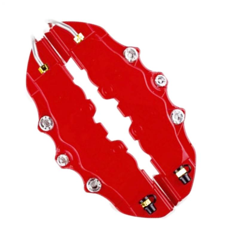 Bremssattelabdeckungen Rot - Universelle Bremssattelabdeckungen für | Car Styling -Bremssattel-Abdeckungs-Kit für Radnaben-Modifikations-Dekoration, 2er-Set von Generisch