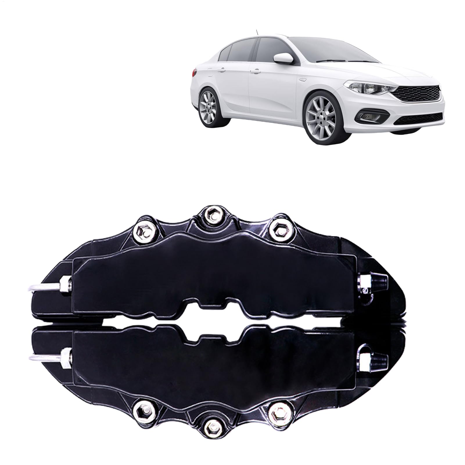 Bremssattelabdeckungen Rot - Universelle Bremssattelabdeckungen für | Car Styling -Bremssattel-Abdeckungs-Kit für Radnaben-Modifikations-Dekoration, 2er-Set Bremssattelabdeckungen Rot - Universelle Bremssattelabdeckungen für | Car Styling -Bremssattel-Abdeckungs-Kit für Radnaben-Modifikations-Dekoration, 2er-Set von Generisch