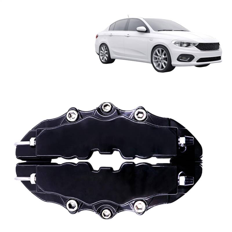 Bremssattelabdeckungen Rot - Universelle Bremssattelabdeckungen für | Car Styling -Bremssattel-Abdeckungs-Kit für Radnaben-Modifikations-Dekoration, 2er-Set von Generisch