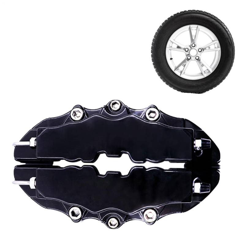 Bremssattelabdeckungen Rot - Universelle Bremssattelabdeckungen für | Car Styling -Bremssattel-Abdeckungs-Kit für Radnaben-Modifikations-Dekoration, 2er-Set von Generisch