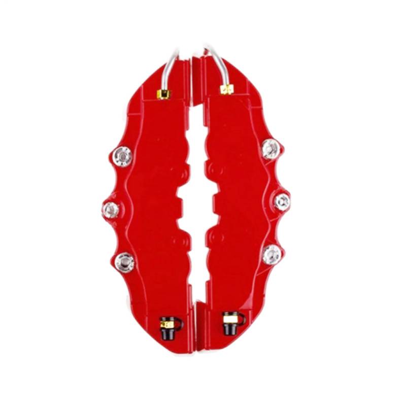 Bremssattelabdeckungen Rot - Universelle Bremssattelabdeckungen für | Car Styling -Bremssattel-Abdeckungs-Kit für Radnaben-Modifikations-Dekoration, 2er-Set von Generisch