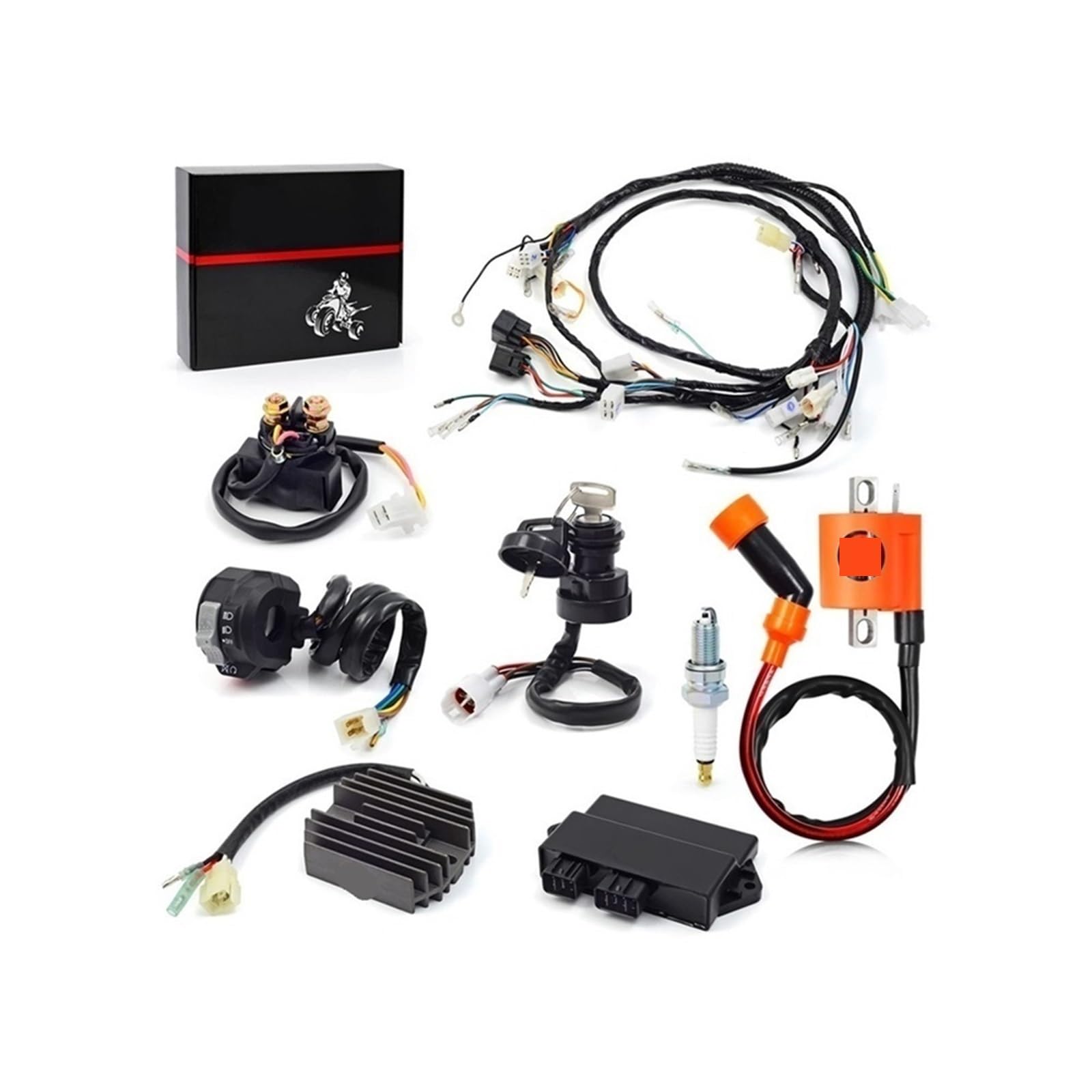 CDI-Ersatz Kabelbaum, Zündspule, linker Lenker, für Schalter, Zünder, CDI, Relais, Gleichrichter, komplettes Kit für Yamaha für Warrior YFM 350 X von Generisch