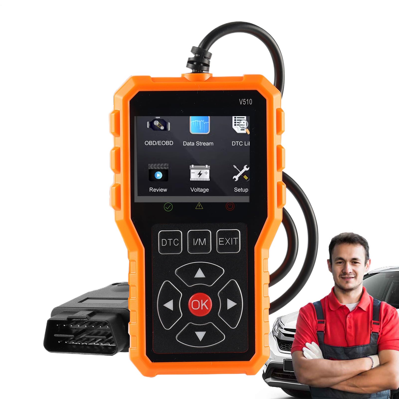 Car Diagnose Tool, Car Code Reader - 2-in-1 Instrument Lesen und Löschen von Fehlerdatenfehler Scanner - Automobil -Diagnose -Scan -Tool -Tool -Autoto -Verwerfungscode -Leser für LKWs für LKWs Car Diagnose Tool, Car Code Reader - 2-in-1 Instrument Lesen und Löschen von Fehlerdatenfehler Scanner - Automobil -Diagnose -Scan -Tool -Tool -Autoto -Verwerfungscode -Leser für LKWs für LKWs von Generisch