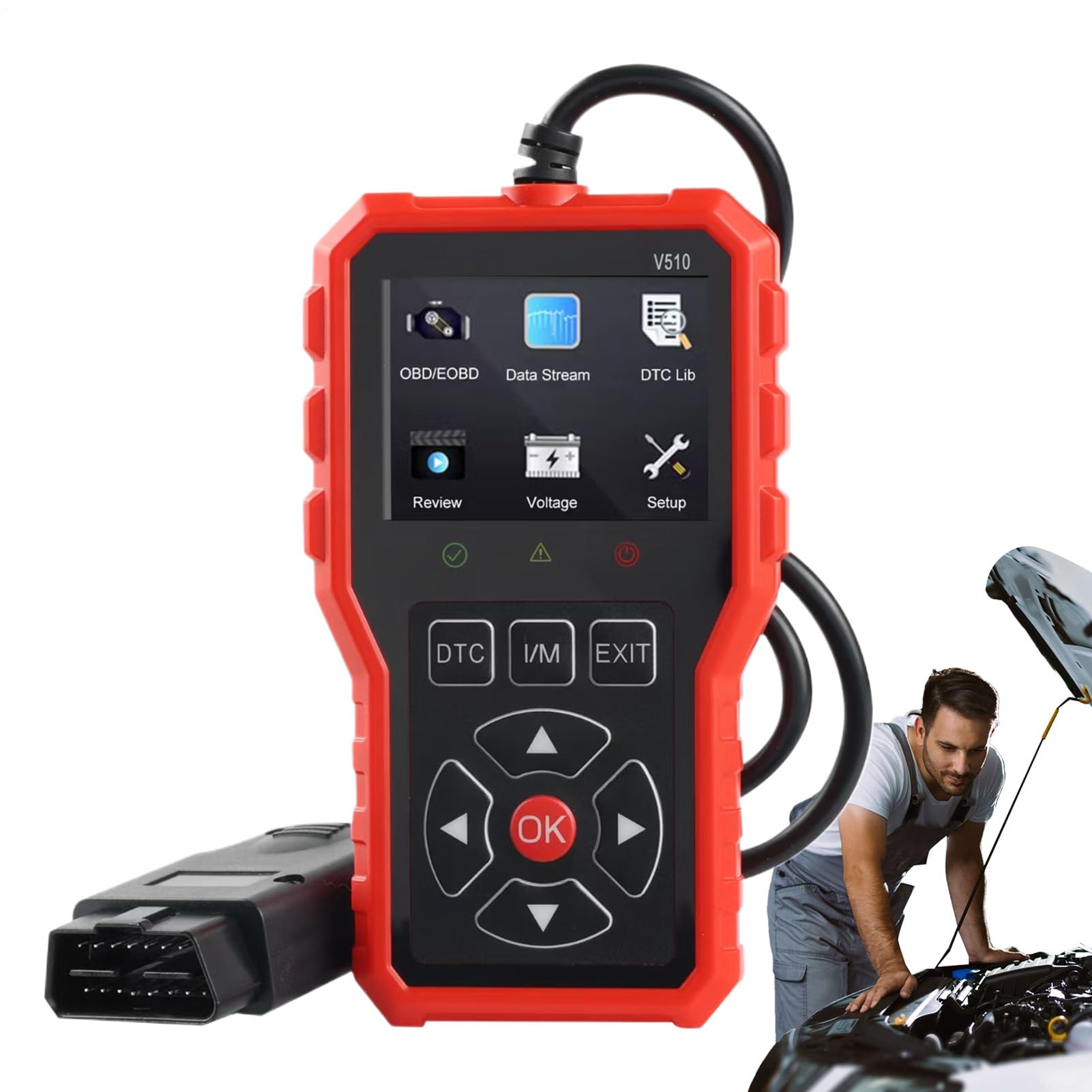 Car Diagnostic Scanner, Car Diagnose Tool | Fehlerscanner Lesen und Löschen von Fehlerdaten 2-in-1-Instrument - Automobil -Diagnose -Scan -Tool -Tool -Autoto -Verwerfungscode -Leser für LKWs für LKWs Car Diagnostic Scanner, Car Diagnose Tool | Fehlerscanner Lesen und Löschen von Fehlerdaten 2-in-1-Instrument - Automobil -Diagnose -Scan -Tool -Tool -Autoto -Verwerfungscode -Leser für LKWs für LKWs von Generisch