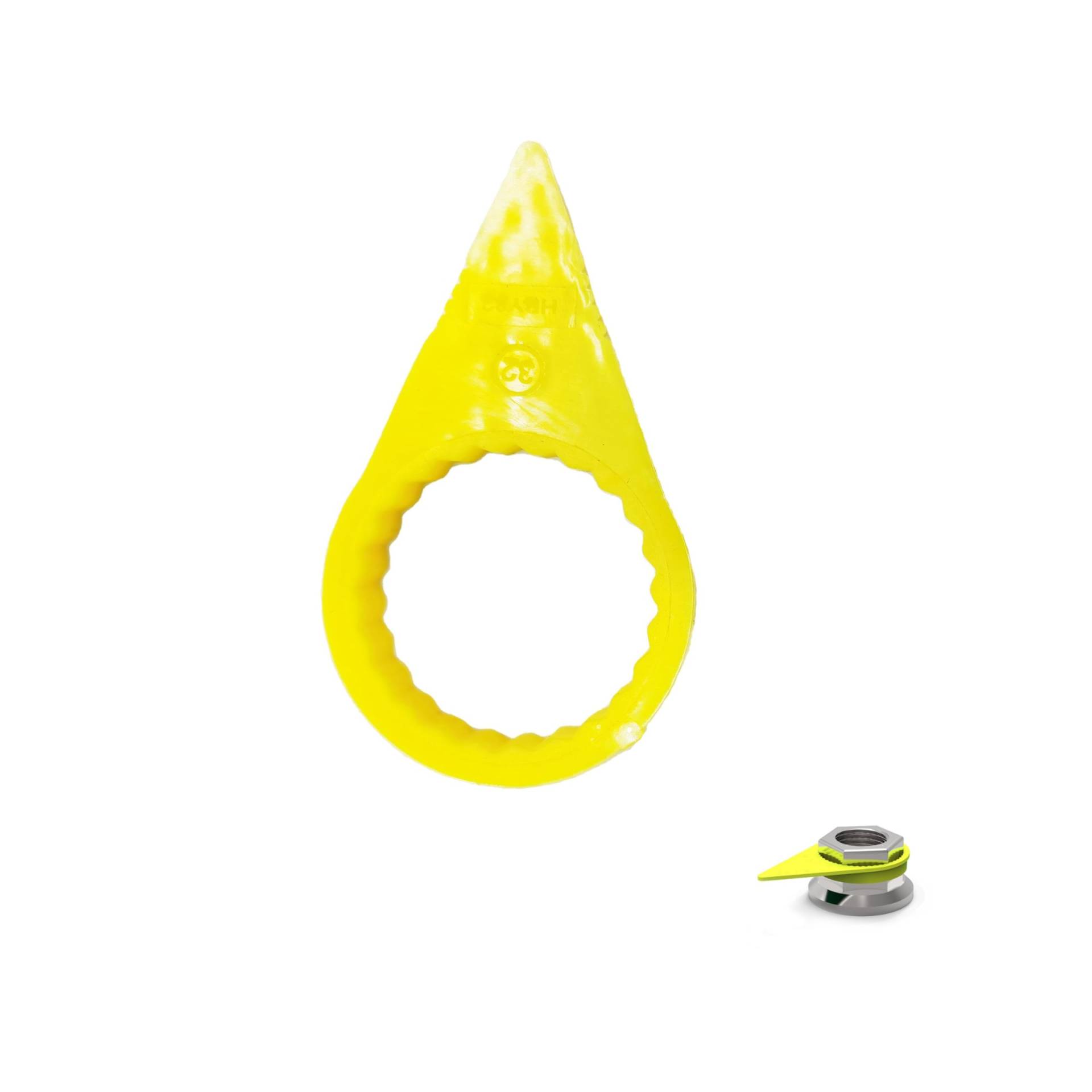 Checkpoint Lose-Radmutter-Indikator für 19 mm, 32 mm, 33 mm, 41 mm Muttern, hohe Sichtbarkeit, gelbe Radkontrollanzeige (32 mm), 200 Stück von Generisch
