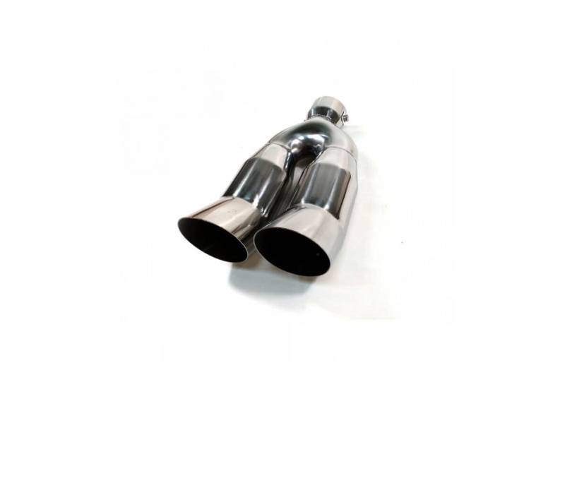 Chrom Endrohre Edelstahl Rostfrei Auspuffblende Sport Auspuffendrohr 30cm Doppelrohr Universal von Generisch