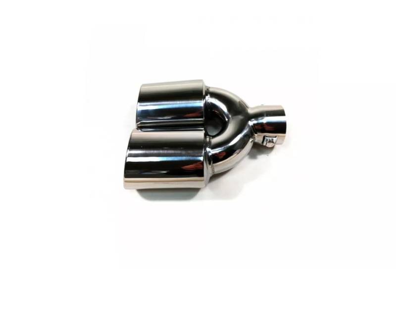 Chrom Endrohre Edelstahl Rostfrei Auspuffblende Tuning 20cm Auspuffendrohr Universal Doppelrohr Neu OVP von Generisch