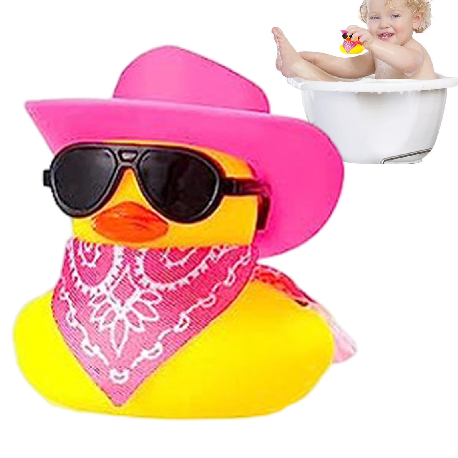 Cowboy-Armaturenbrett-Ente, Cowboy-Rubbe-Ente für Auto | Lustiger Auto-Enten-Badespielzeug-Schwimmer | Gummi-Enten-Autozubehör und Goody-Bag-Füller für Kinder, Babys, Duschzubehör Cowboy-Armaturenbrett-Ente, Cowboy-Rubbe-Ente für Auto | Lustiger Auto-Enten-Badespielzeug-Schwimmer | Gummi-Enten-Autozubehör und Goody-Bag-Füller für Kinder, Babys, Duschzubehör von Generisch