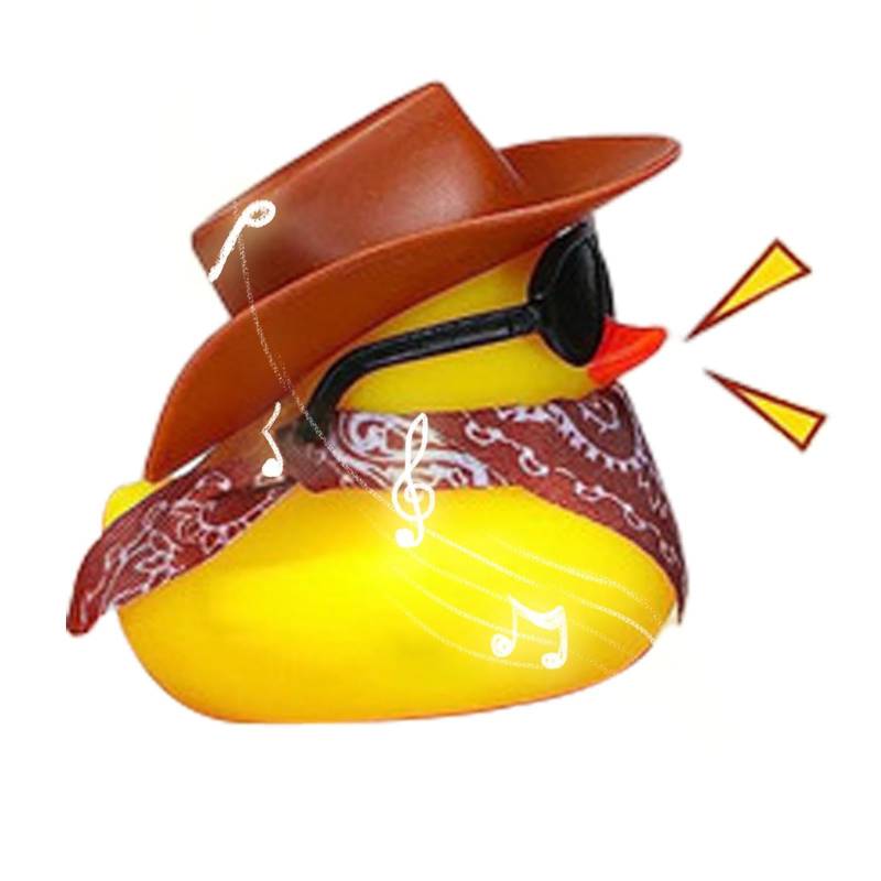 Cowboy-Ente, Gummiente mit Cowboyhut - Coole lustige Gummi-Ente-Autoverzierung | Gummi-Enten-Autozubehör und Goody-Bag-Füller für Kinder, Babys, Duschzubehör von Generisch