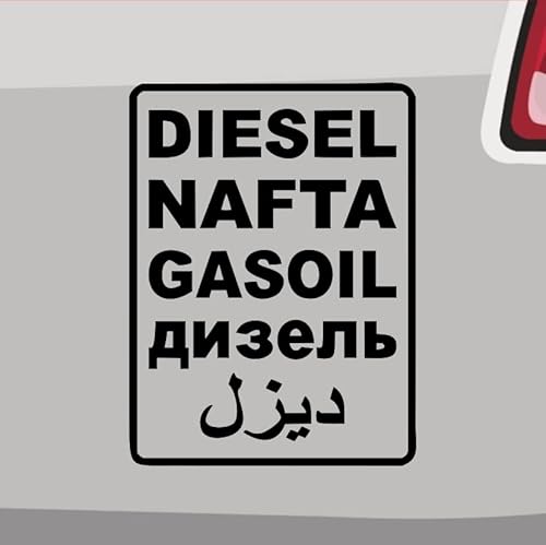 Diesel Texte Aufkleber Sticker Offroad NAFTA Gasoil car Tang Schild 4x4 Sparset (2X S 2X L 1x XL) Farbe: Gelb von Generisch