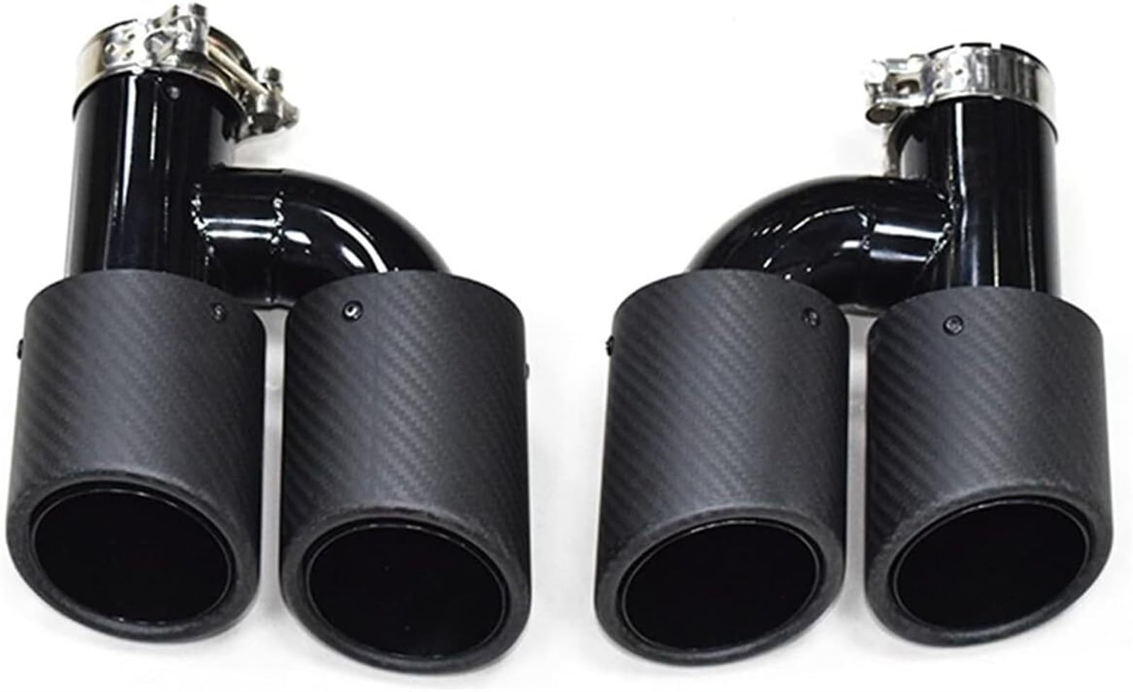 Doppelte Auspuffblenden 2 Teile/Satz Dual Out Auto Hinten Auspuffrohr Für A4 A5 A6 A7 Bis Zu S4 S5 S6 S7 schalldämpfer Spitze 60mm Düse Endrohr(4) von Generisch