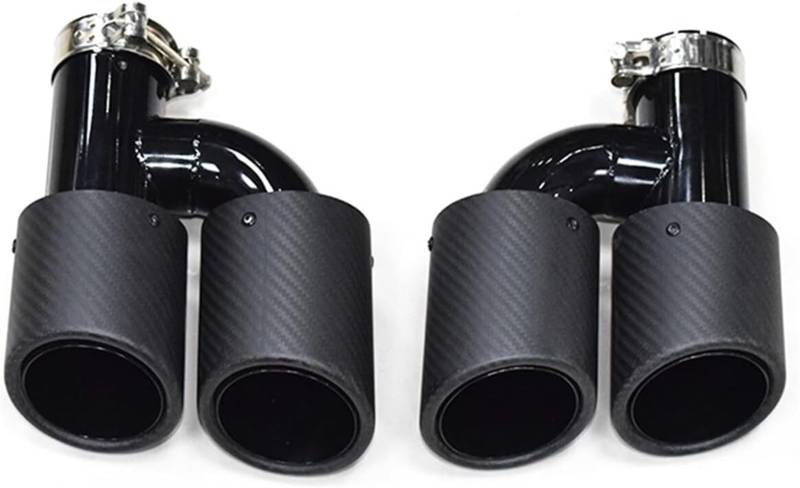 Doppelte Auspuffblenden 2 Teile/Satz Dual Out Auto Hinten Auspuffrohr Für A4 A5 A6 A7 Bis Zu S4 S5 S6 S7 schalldämpfer Spitze 60mm Düse Endrohr(4) von Generisch