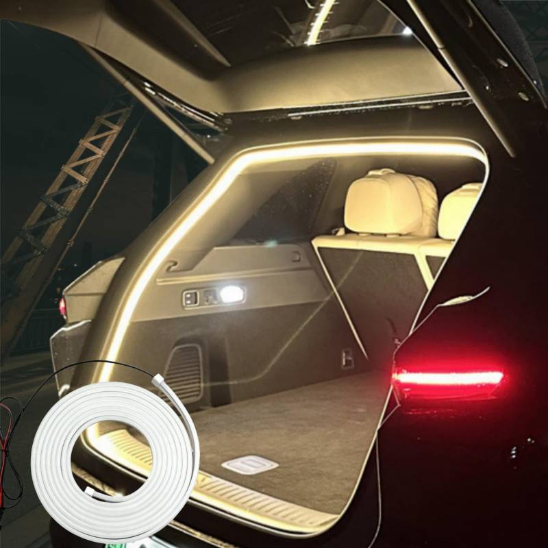 Dynamic Flowing Car Trunk Light Strip, 13.12FT Flexible LED Strip Car Trunk Light, for CarTrunk Cargo Area or Interior Illumination Decoration (Warm White) von Generisch