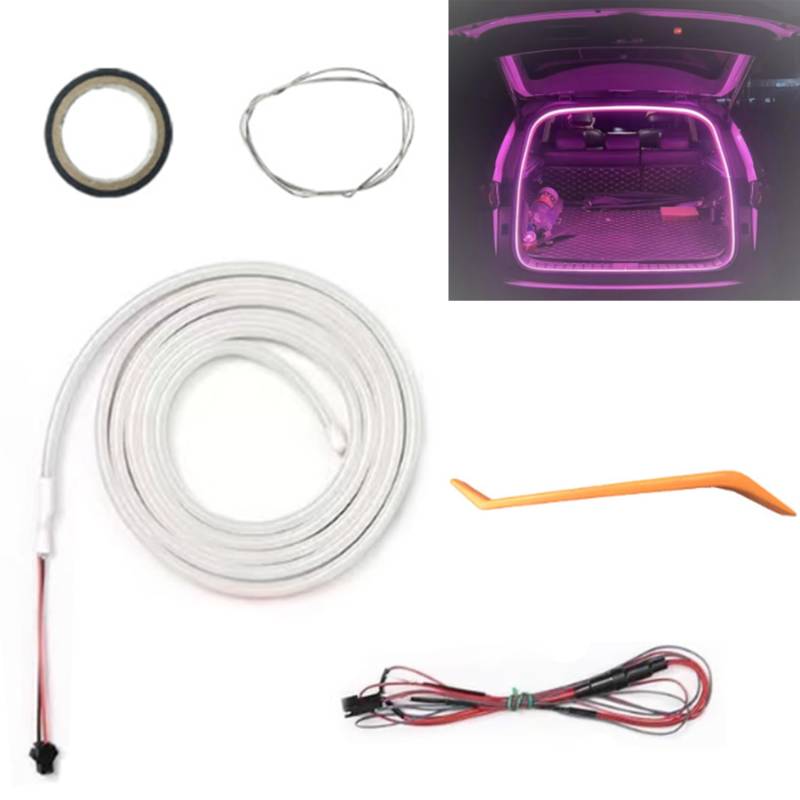 Dynamic Flowing Car Trunk Light Strip, Trunk Led Light Strip, Car LED Strip Lights - Trunk Cargo Ambient Lighting, for Car Trunks, SUVs, and Vans, Waterproof Universal Fit (Purple-Always on,4m/13.2ft) von Generisch