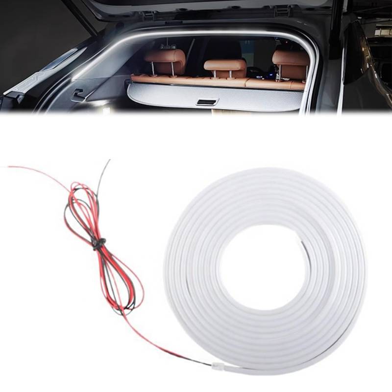 Dynamic Flowing Car Trunk Light Strip, Trunk Led Light Strip, Decoration Dynamic Scan Hood Lights for Cars Suvs Trucks (Cold,2m Constant Light) von Generisch