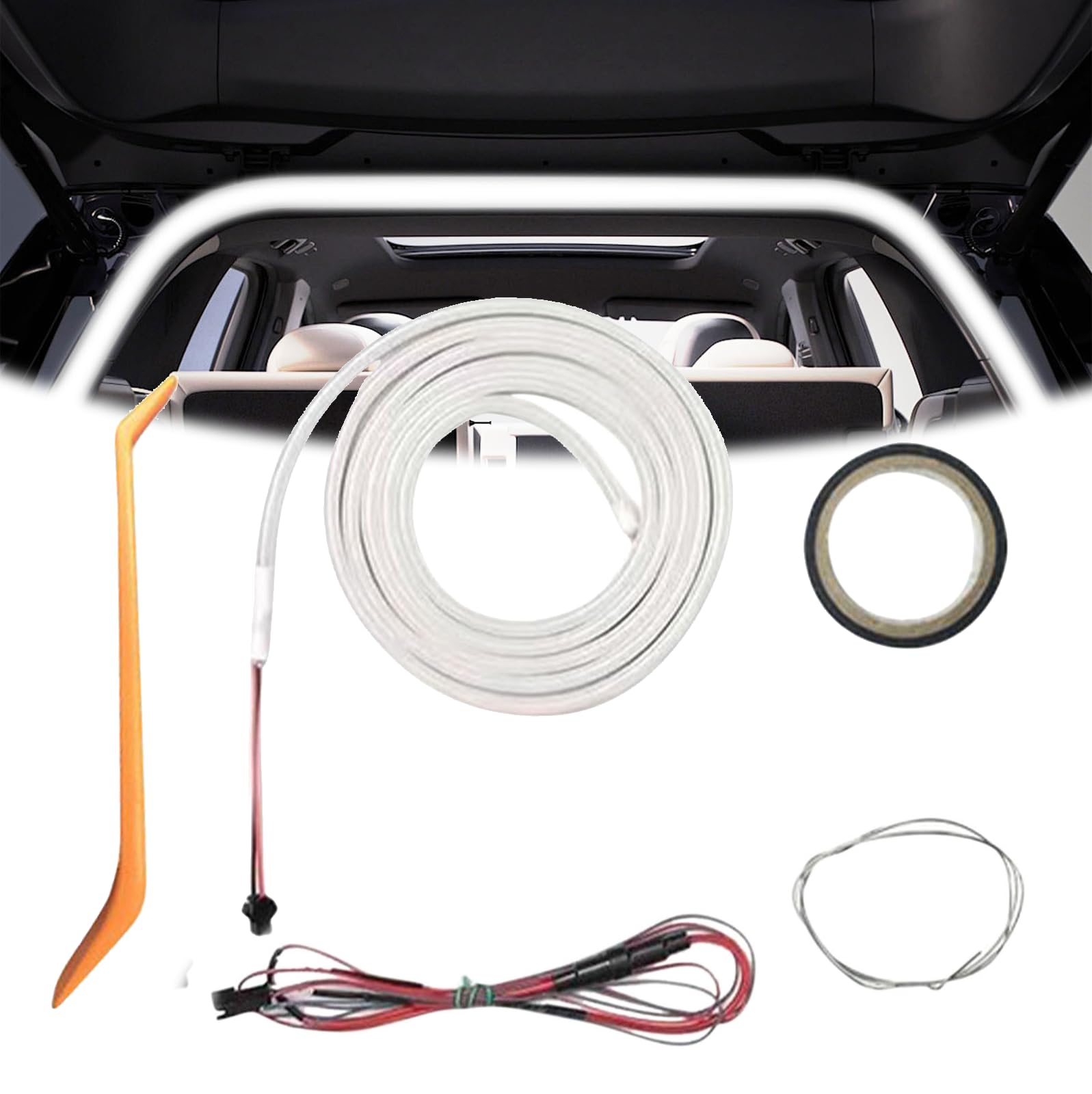 Dynamic Flowing Car Trunk Light Strip,Automatischer Sensor Tail Box Light Strip, Led Strip Lights for Car Trunk Cargo Area or Interior Illumination Decoration (A) von Generisch