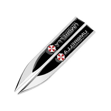 EIN Paar Umbrella Emblem Zeichen Badge Auto Abziehbild Aufkleber 3D Seite Car Sticker, (schwarz) von Generisch