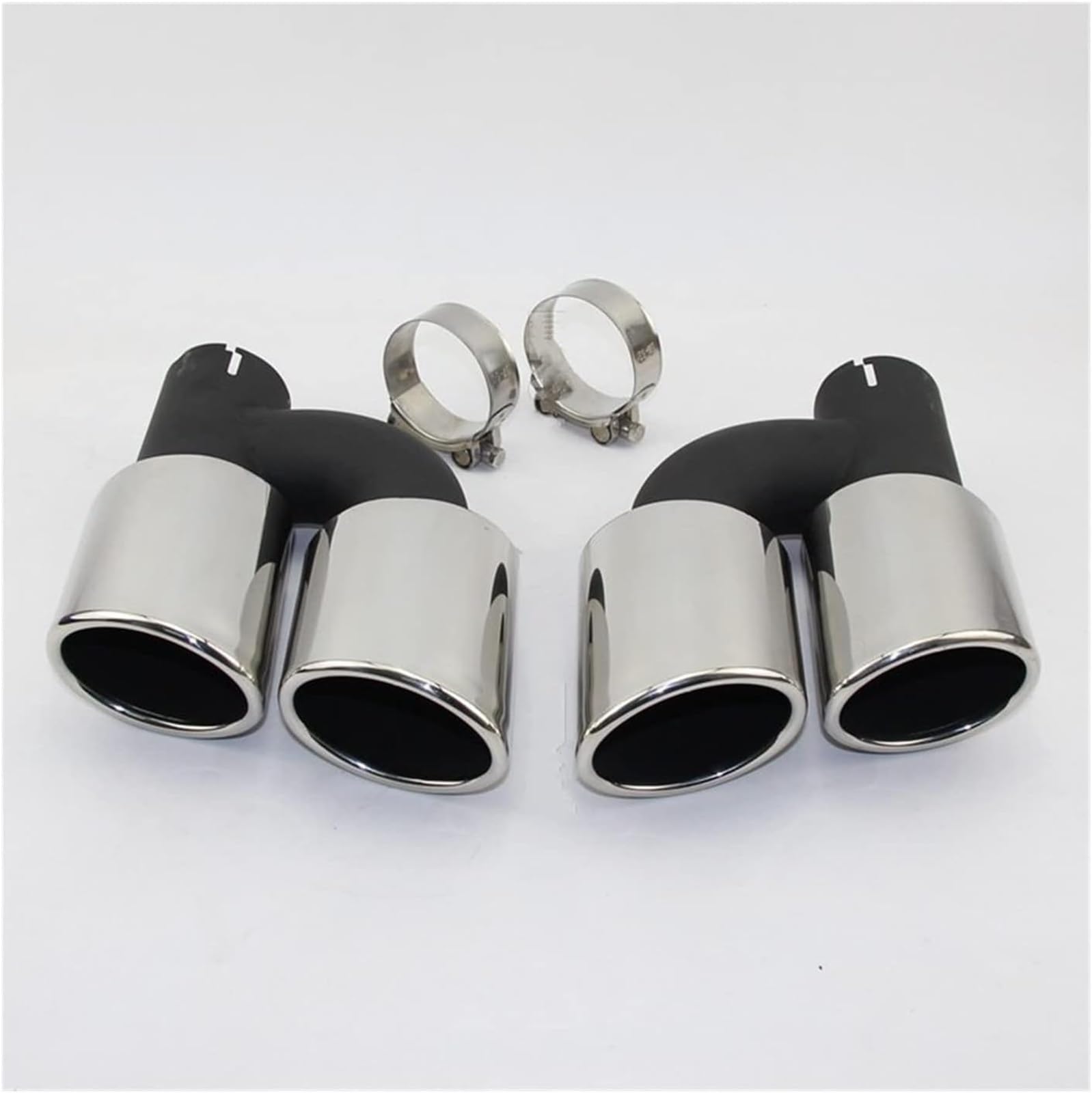 Edelstahl-Auspuffblende Für A4 A5 A6 A7 Zu Ändern S4 S5 S6 S7 Auto Schwanz Throat Hinten Auspuffrohr Schalldämpfer Spitze CLAMP Typ Endrohr von Generisch