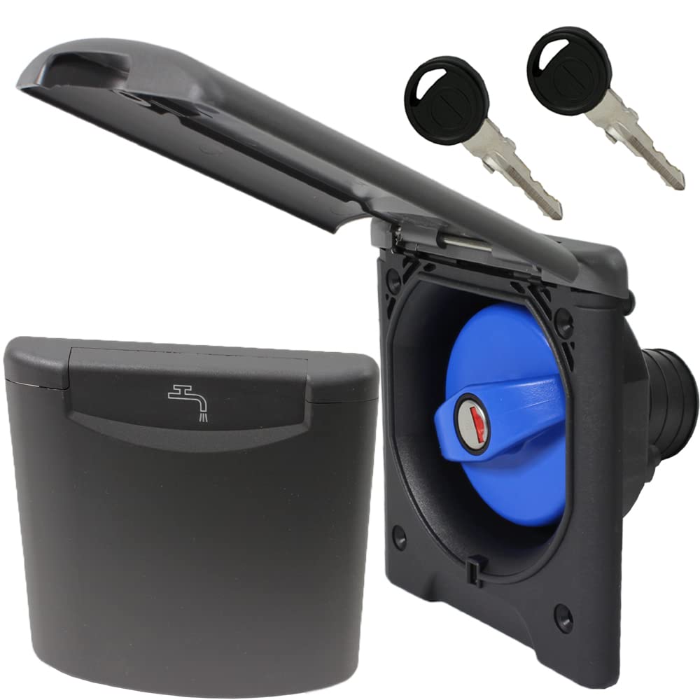 Einfüllstutzen + Tankdeckel Wasser Frischwassertank Wohnwagen Wohnmobil Boot Magnetdeckel 40 mm anthrazit Einfüllstutzen + Tankdeckel Wasser Frischwassertank Wohnwagen Wohnmobil Boot Magnetdeckel 40 mm anthrazit von Generisch