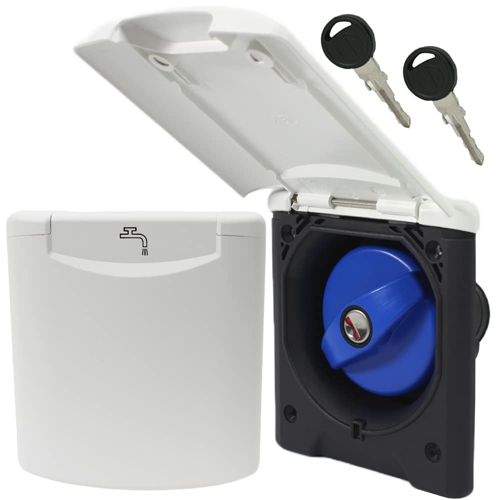 Einfüllstutzen + Tankdeckel Wasser Frischwassertank Wohnwagen Wohnmobil Boot Magnetdeckel 40 mm weiß Einfüllstutzen + Tankdeckel Wasser Frischwassertank Wohnwagen Wohnmobil Boot Magnetdeckel 40 mm weiß von Generisch