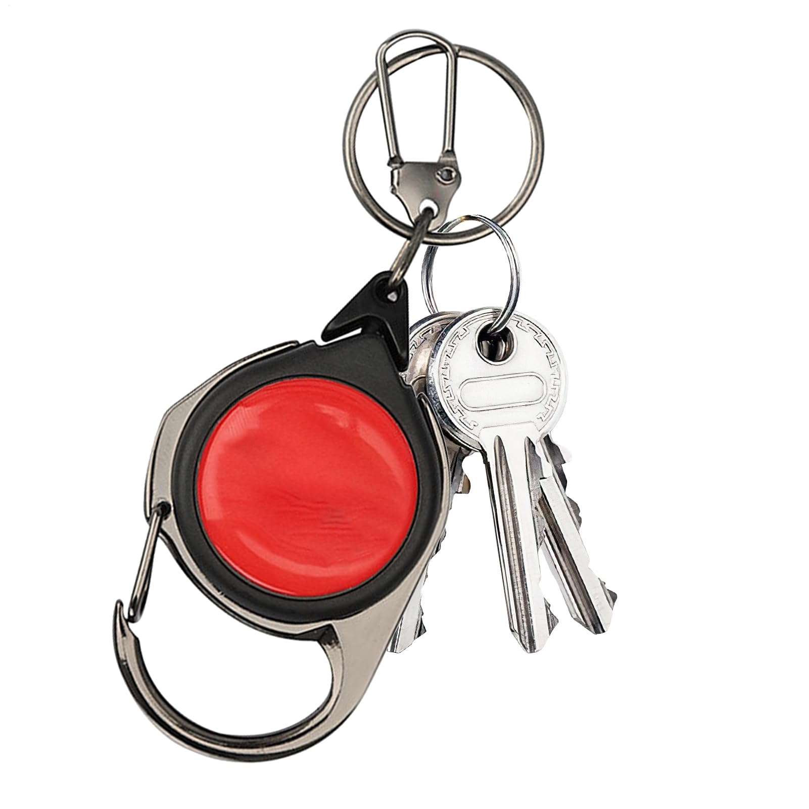 Einziehbarer Schlüsselring - Retractable Badge Reel | Easy Pull Tie Downs Keyring | Easy Pull Zink Legierung Einziehbare Schnallen Krawatten Downs | Tragbare Schlüsselanhänger | Multifunktional Carabi Einziehbarer Schlüsselring - Retractable Badge Reel | Easy Pull Tie Downs Keyring | Easy Pull Zink Legierung Einziehbare Schnallen Krawatten Downs | Tragbare Schlüsselanhänger | Multifunktional Carabi von Generisch