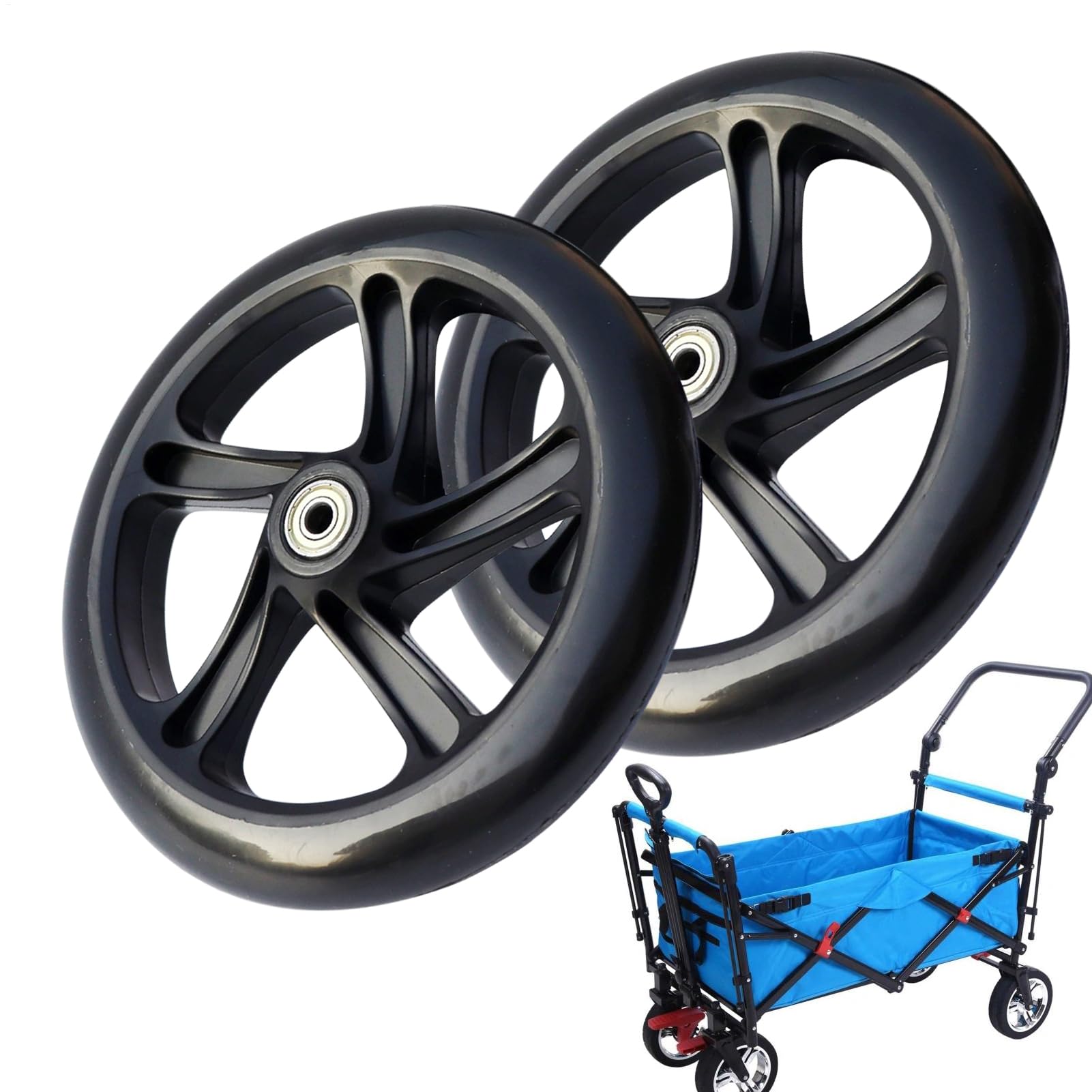 Elektrische Roller - stille Fahrlager, Ersatz -Skate -Reifen -Kit | Scooter -Radlager, vordere und hintere massive Reifen mit ruhigen Trolley -n für glatte elektrische Rollerleistung Elektrische Roller - stille Fahrlager, Ersatz -Skate -Reifen -Kit | Scooter -Radlager, vordere und hintere massive Reifen mit ruhigen Trolley -n für glatte elektrische Rollerleistung von Generisch