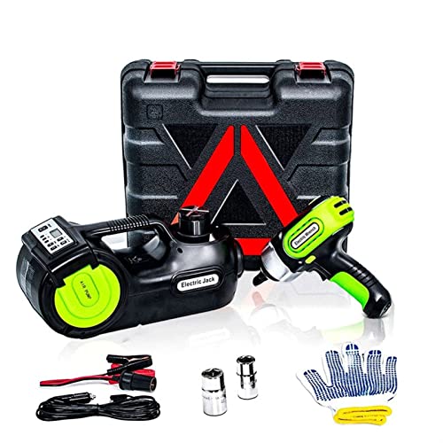 Elektrischer hydraulischer Wagenheber mit Schlagschrauber und Inflatorpumpe, 12 V Auto-Reparatur-Werkzeugset von Generisch