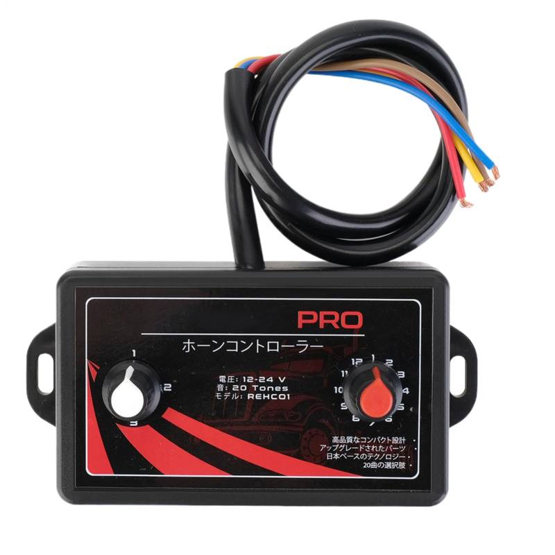 Elektronischer Alarmsummer Konstanter Ton Hupensteuerung Für Auto, Motorradhupensteuerung, 25 Töne Autohupe Steuern, Auto Air Horn Control Box, Horn Lautsprecher Musik Controller 12-24V von Generisch