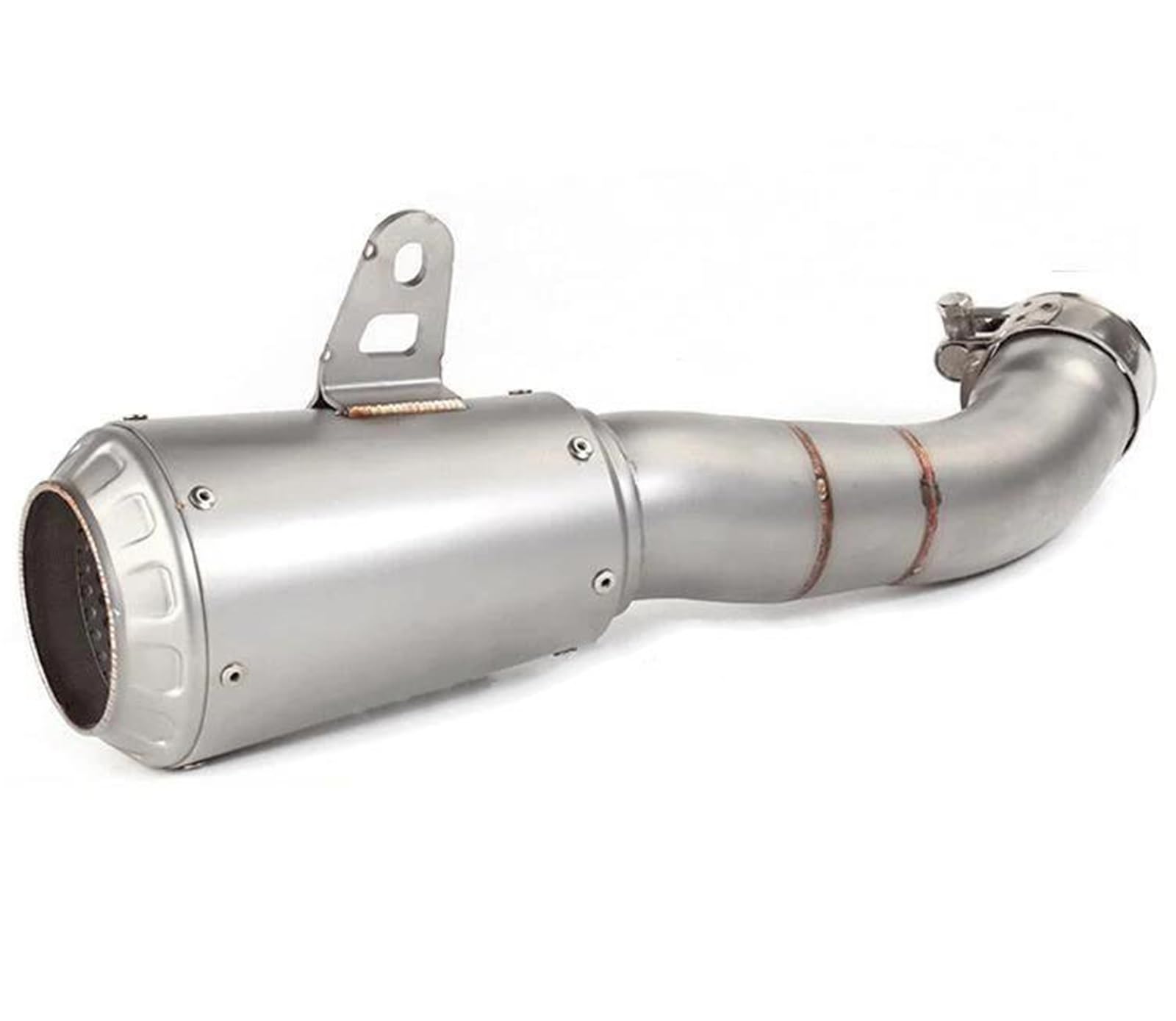 Endrohr Motorrad-Auspuff-Schalldämpfer-Anschluss Mittleres Verbindungsrohr Geeignet Für Y&amaha R25 R3 YZF-R3 R25 MT03 MT25 2014–2021(Silber) von Generisch
