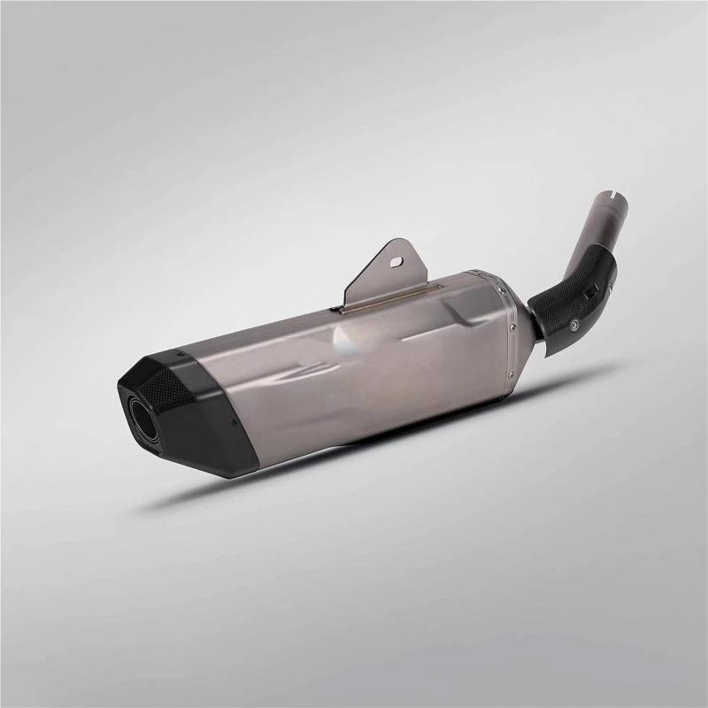 Endrohr Motorrad Slip-On Schalldämpfer Mittelanschlussrohr Kohlefaser Mit Hitzeschild Für Y&amaha Für Tenere 700 2019-2024 von Generisch