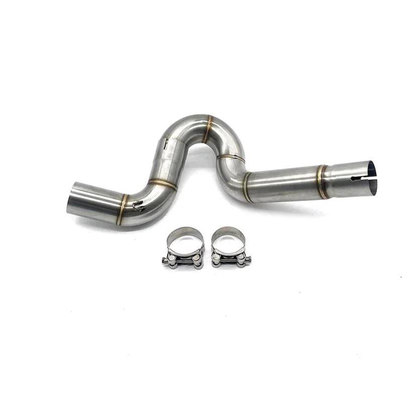 Endrohr Motorradauspuff Mittelteil Pleuel Schalldämpfer Auspuff Passend Für Benelli 502C 502X TRK502 2016 2017 2018 von Generisch