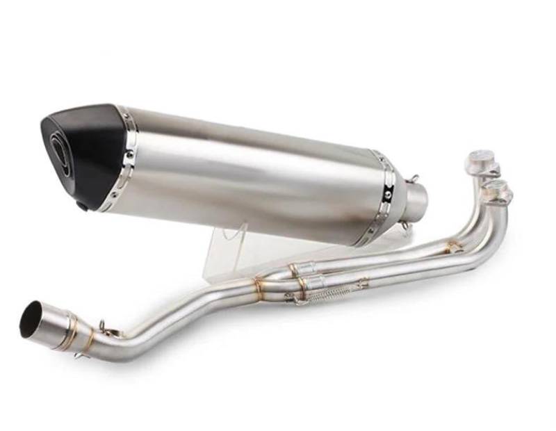 Endrohr Vollsystem-Motorrad-Schalldämpfer-Auspuff-Vorderrohr-Gleithülse Geeignet Für TMAX530 TMAX 500 T MAX530 TMAX 530 2008–2018(Style 1) von Generisch