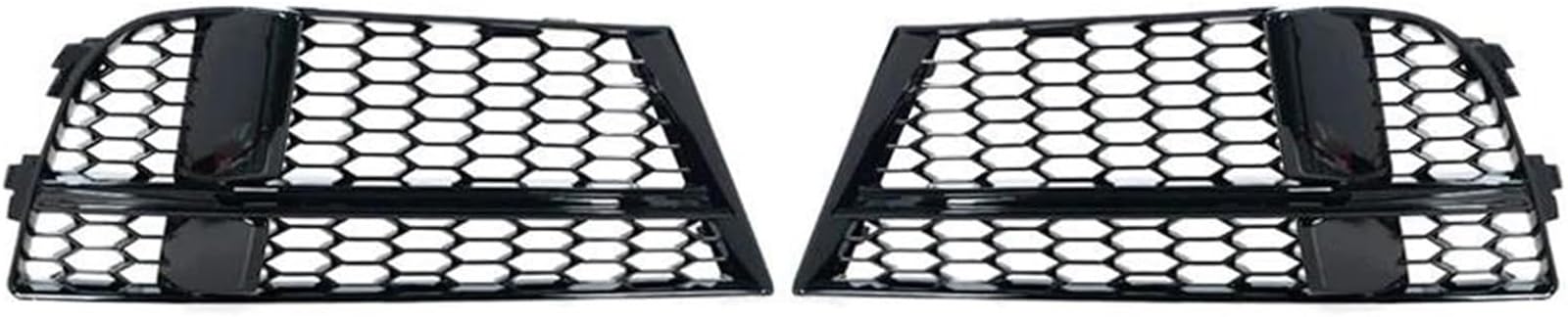 Ersatz für Kühlergrill Für A3 2017-2019 Abdeckung Honeycomb Lünette Grill Auto Vorderen Stoßfänger Grille(Glossy Black) von Generisch