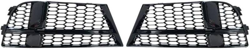 Ersatz für Kühlergrill Für A3 2017-2019 Abdeckung Honeycomb Lünette Grill Auto Vorderen Stoßfänger Grille(Glossy Black) von Generisch