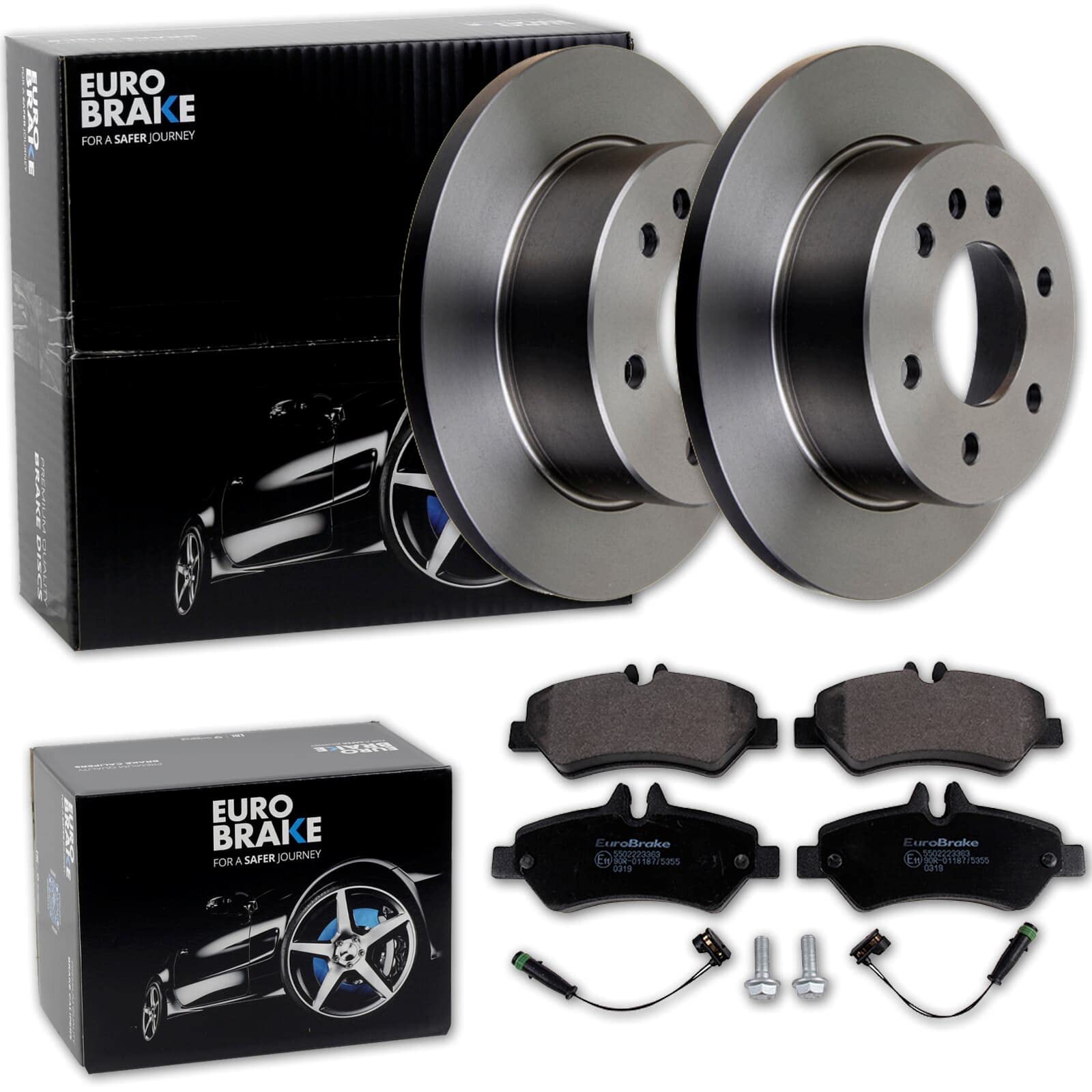 EuroBrake Bremsscheiben 298mm + Bremsbeläge hinten für Sprinter 906 EuroBrake Bremsscheiben 298mm + Bremsbeläge hinten für Sprinter 906 von Generisch