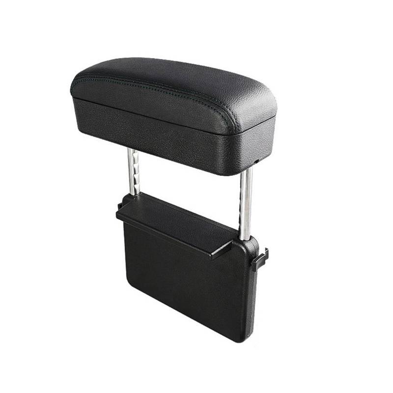 Fahrzeug-Armlehnenbox Armlehne Box Auto Armlehne Organizer Zubehör Kissen Für Auto Ellenbogen Unterstützung Universal Wärme Karte(Black Type 1) von Generisch