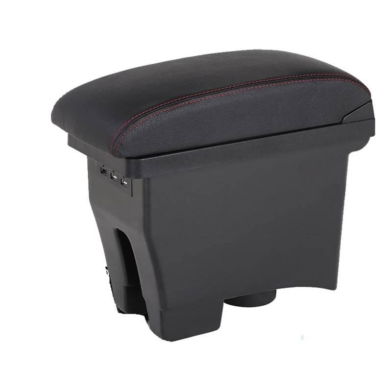 Fahrzeug-Armlehnenbox Auto Armlehne Box für VW für POLO Mk5 6R für Vento 2012-2018 Armlehne Center Storage Box Auto Zubehör Nachrüstung(B1) von Generisch